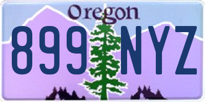 OR license plate 899NYZ