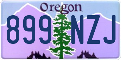 OR license plate 899NZJ