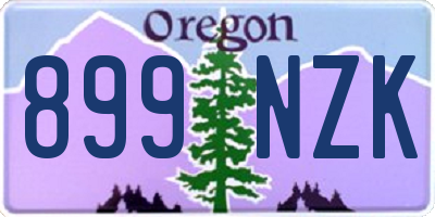 OR license plate 899NZK