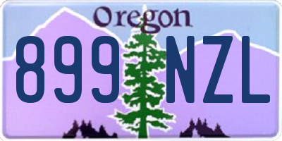 OR license plate 899NZL