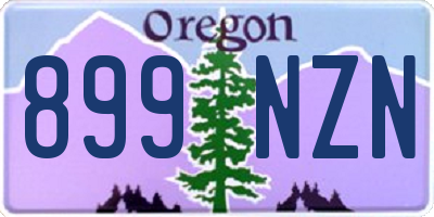 OR license plate 899NZN