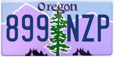 OR license plate 899NZP