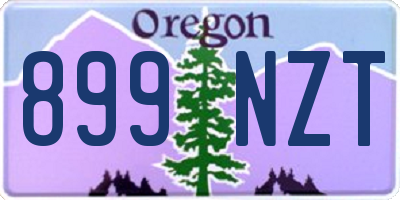OR license plate 899NZT