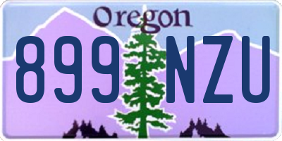 OR license plate 899NZU