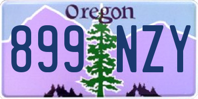 OR license plate 899NZY