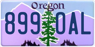 OR license plate 899OAL