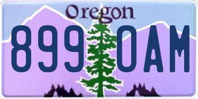 OR license plate 899OAM