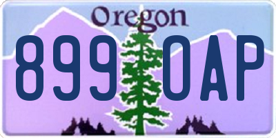 OR license plate 899OAP