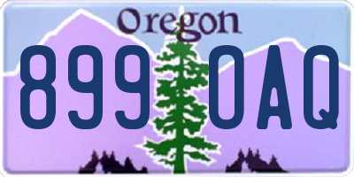 OR license plate 899OAQ