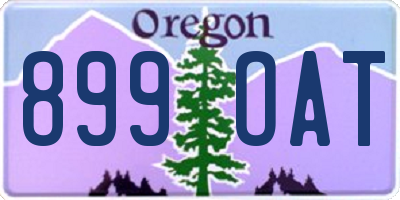 OR license plate 899OAT