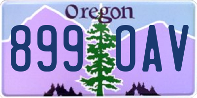 OR license plate 899OAV