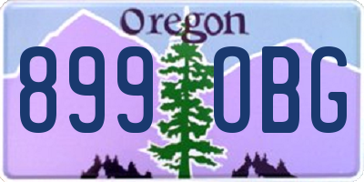 OR license plate 899OBG