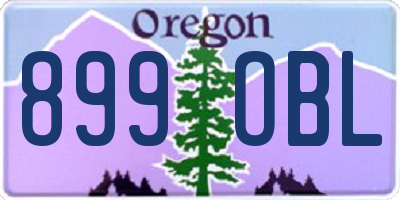 OR license plate 899OBL