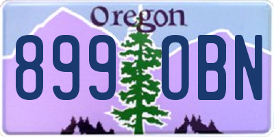 OR license plate 899OBN