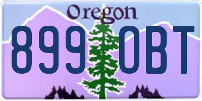 OR license plate 899OBT