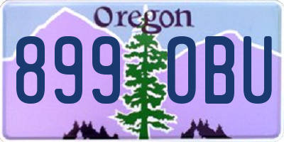 OR license plate 899OBU