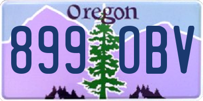 OR license plate 899OBV