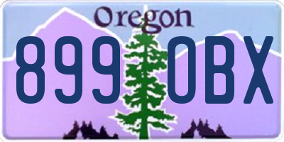OR license plate 899OBX