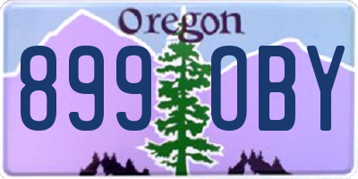 OR license plate 899OBY