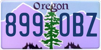 OR license plate 899OBZ