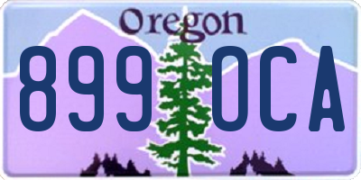 OR license plate 899OCA