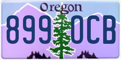 OR license plate 899OCB