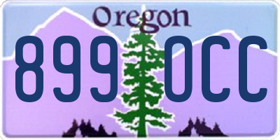 OR license plate 899OCC