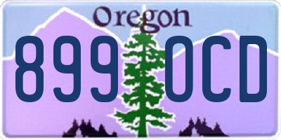 OR license plate 899OCD