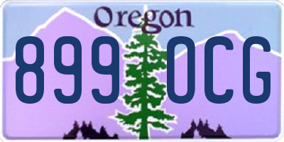 OR license plate 899OCG