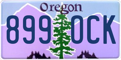 OR license plate 899OCK