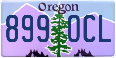 OR license plate 899OCL