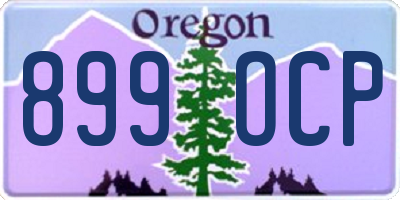OR license plate 899OCP