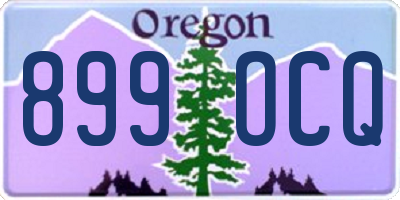 OR license plate 899OCQ