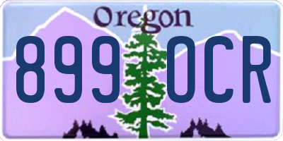 OR license plate 899OCR