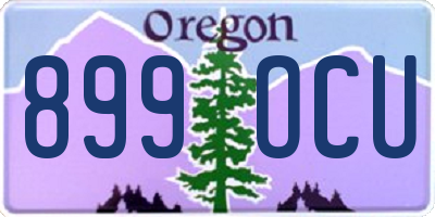 OR license plate 899OCU