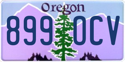 OR license plate 899OCV