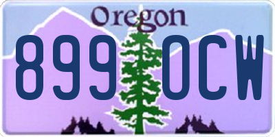 OR license plate 899OCW