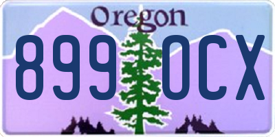 OR license plate 899OCX