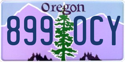 OR license plate 899OCY