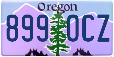OR license plate 899OCZ