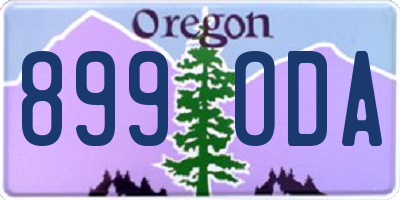 OR license plate 899ODA