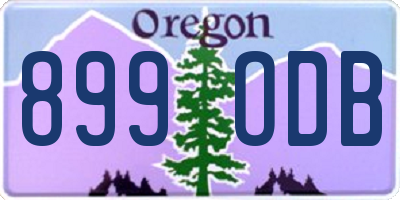 OR license plate 899ODB