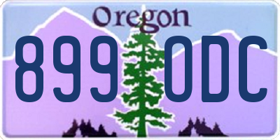 OR license plate 899ODC