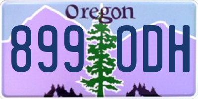 OR license plate 899ODH
