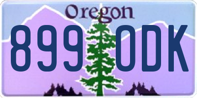 OR license plate 899ODK