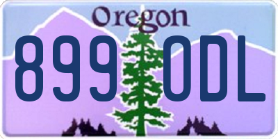OR license plate 899ODL