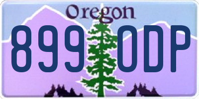 OR license plate 899ODP