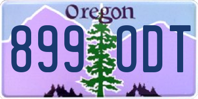 OR license plate 899ODT