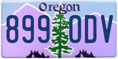 OR license plate 899ODV