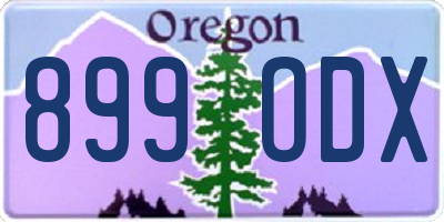 OR license plate 899ODX